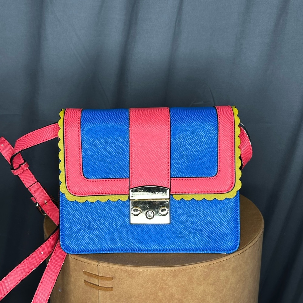 Kate Landry Vibrant Blue and Pink Crossbody